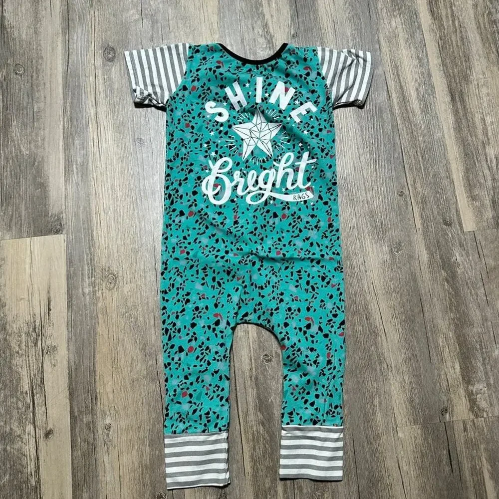 RAGS One-Piece Romper Teal 3/4T 